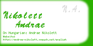 nikolett andrae business card